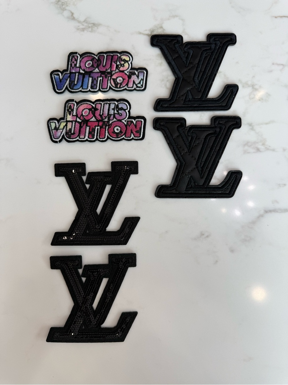 Hand Crafted Black Iron On Logo Patches with Multicolor